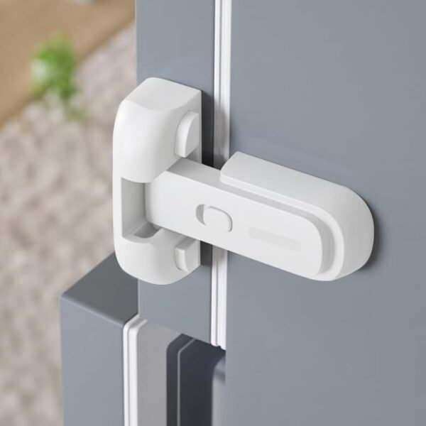 SPY KIDS® Child Proof Fridge Lock | Baby Safety Self-Adhesive Lock for Single Door Refrigerators - White