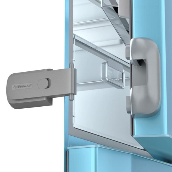 SPY KIDS® Child Proof Fridge Lock | Baby Safety Self-Adhesive Lock for Single Door Refrigerators - Gray