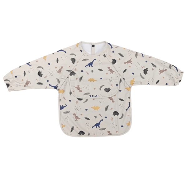 Little Lovelies™ Ultimate Waterproof Sleeved Baby Bib with Pocket, Washable Lightweight Toddler Smock for Babies 6 Months+ - Little Explorers