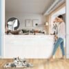 SPY KIDS® Retractable Dog & Baby Gate - Mesh Safety Gate for Babies & Pets | No Drill Installation | Wide 140 cm | 86 cm Height | Ideal for Doorways, Stairs & Hallways | Indoor/Outdoor